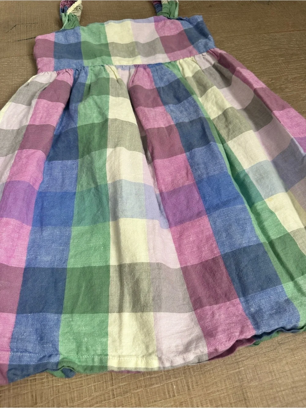 GAP Pastel Multicolor Plaid Sundress - Pink, Blue, Green, Purple, Cream